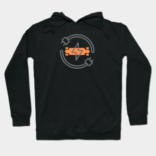 e-skate orange board Hoodie